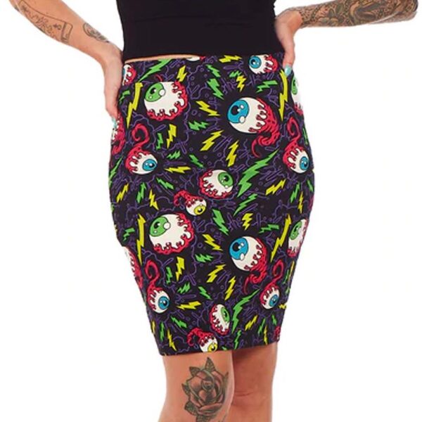 ELECTRIC EYEBALLS MIDI SKIRT