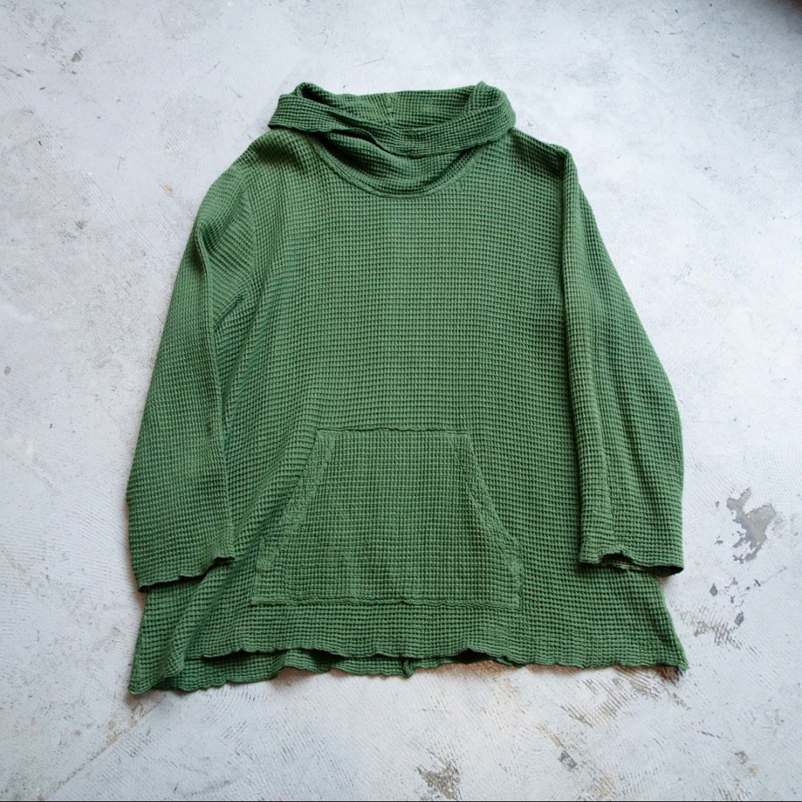 High neck green thermal