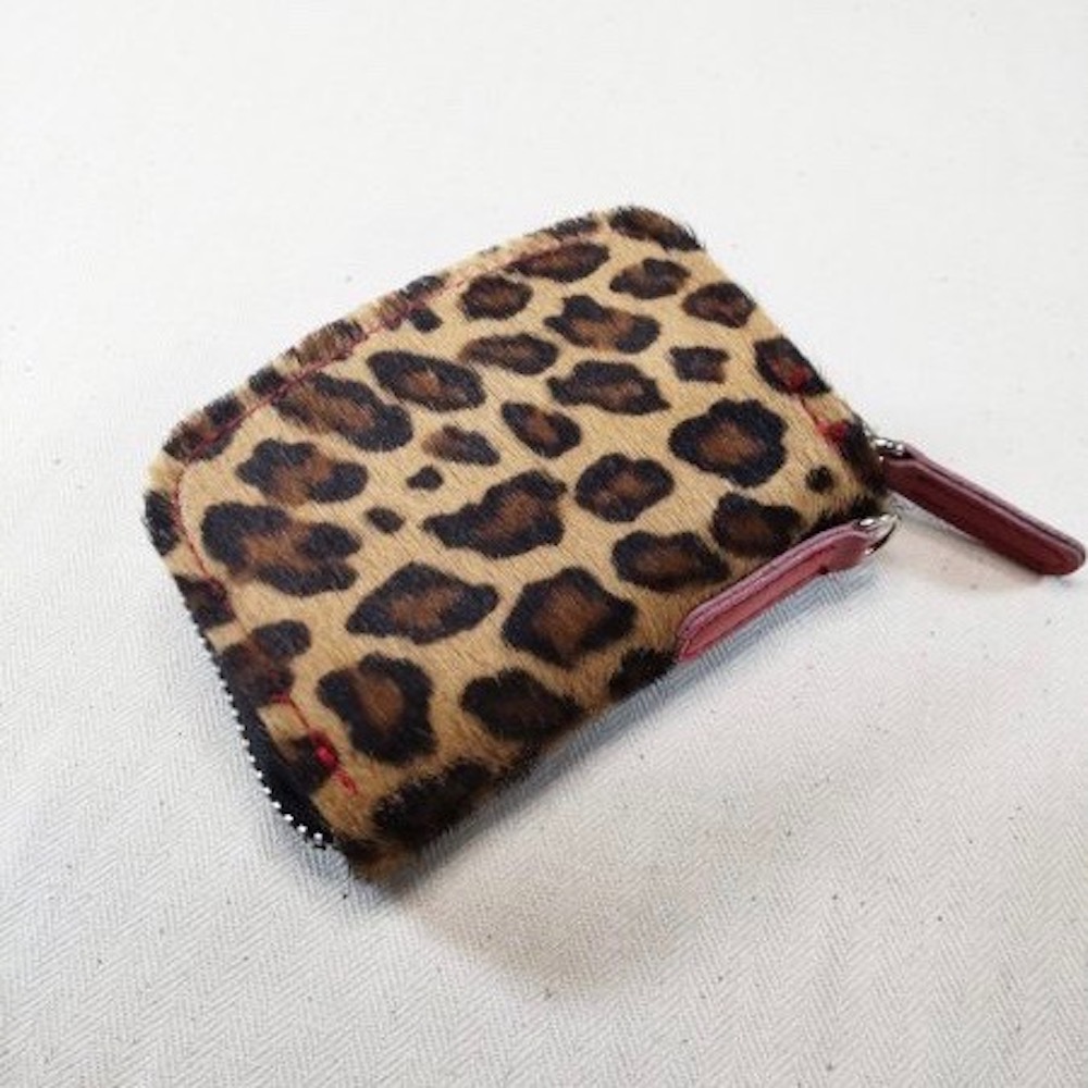 Leopard Unborn Calf small wallet