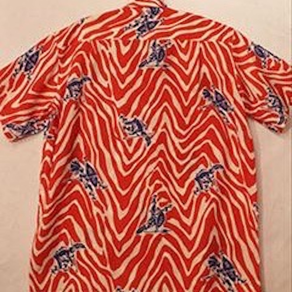 ART029 Tribe Rayon Shirt -Orange-