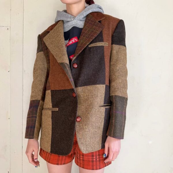 90’s〜　patchwork tailored jacket　368