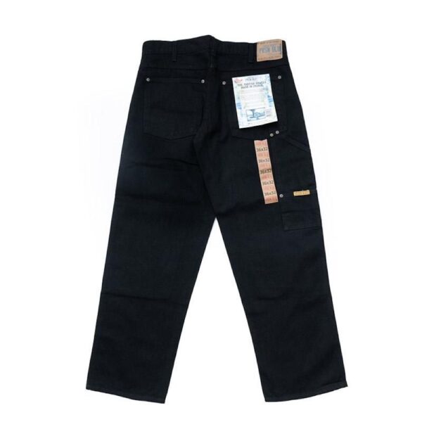 DOUBLE KNEE DENIM WORK JEAN BLACK